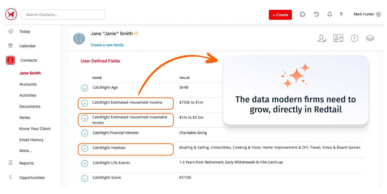 Redtail Integration Screenshot